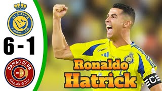 Cristiano Ronaldo BACK 💥 Al Nassr vs Damac 61  All Goals amp Highlights  2024 [upl. by Ponce106]