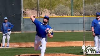 Porter Hodge Pitches to Live Batters  Spring Training [upl. by Berton]