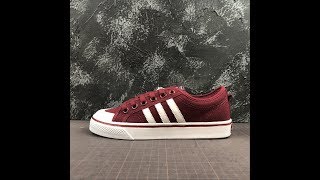 Robert Adidas Nizza Red Shoes B37857 Size 36  44 [upl. by Namlaz]