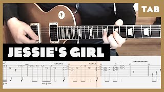 Rick Springfield  Jessies Girl  Guitar Tab  Lesson  Cover  Tutorial [upl. by Nomit]