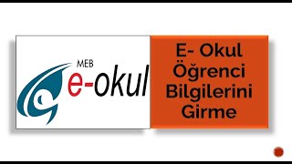 E Okul Öğrenci Bilgileri Kaydetme [upl. by Aronoel]