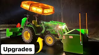 John Deere 3038e Snow Removal Setup New Accessories Big Improvements 🚜❄️ [upl. by Lauryn]