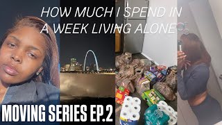 MOVING SERIES EP2 NEW HAIR COLOR🧡 I SPENT 600 IN A WEEK  GETTING MY APARTMENT TOGETHER 🎀 [upl. by Teddi]