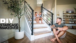 DIY Staircase Makeover [upl. by Hayalat]