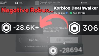 YOU Can Get Korblox For FREE And Get Negative Robux [upl. by Vahe]