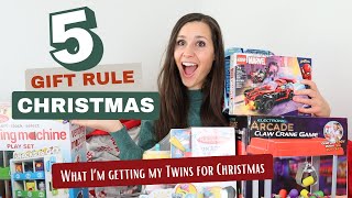 5 Gift Rule What I got my twins for Christmas 2023 [upl. by Aitan385]