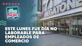 Este lunes fue día no laborable para empleados de comercio [upl. by Enaasiali558]