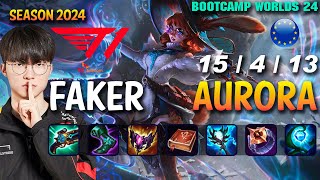 T1 Faker AURORA vs SYLAS Mid  Patch 1419 EUW Ranked WORLDS 2024 Bootcamp  lolrec [upl. by Ettenay317]