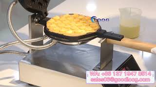 Heart Shaped Bubble Waffle Maker Machine  How to make egg waffle [upl. by Anitsyrk]