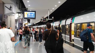 Paris  des salariés escortés par des vigiles entre le RER et leurs bureaux [upl. by Lange]