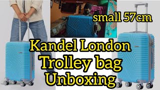 Kandel London trolley bag unboxing  trolley bag  unboxing video  Flipkart trolley bag small cm57 [upl. by Petit]