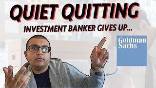 I Just Quiet Quit Investment Banking REAL TALK  ExGoldman Sachs Shares Industry Secrets [upl. by Meggie857]