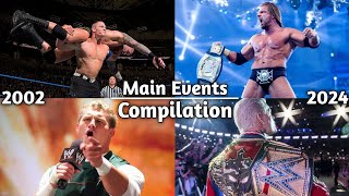 All Of WWE PPV Main Events Match Card Compilation 2002  2024 [upl. by Ayikaz]