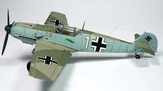 Airfix 148 Messerschmitt Bf109E1quot1JG26 White 1quot  PHOTO BUILD emil Airbrush Painting [upl. by Cirdes]