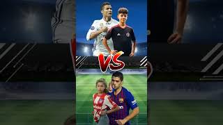 Cristiano Ronaldo and Ronaldo Jr VS Luis Suarez and Delfina Suarez shorts [upl. by Octavian]