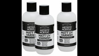 Winsor amp Newton  Matt UV Varnish  Product Review [upl. by Annatsirhc]