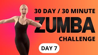 30Minute Zumba 30Day Challenge  Day 7  Mood Boost Monday  Burn 300 Calories [upl. by Noraed]