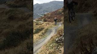 Antur Stiniog bikepark 11 year old Henry jumping [upl. by Lina108]