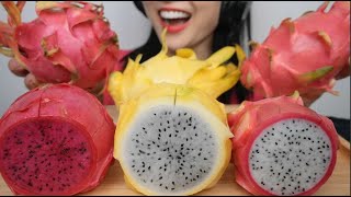 FRESH FRUIT ASMR EATING SOUNDS LIGHT WHISPERS  SASASMR [upl. by Atirres492]