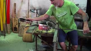 How Murano Glass Millefiori Vase Is HandMade In A Glass Factory In Murano Italy [upl. by Telimay]