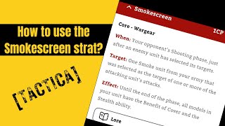 How to use the Smokescreem Stratagem Warhammer 40k Tactica [upl. by Alejandrina]