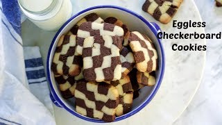 How to make Checkerboard Cookies  Pressure Cooker and Oven Method  Vanilla and Chocolate Cookies [upl. by Cl625]