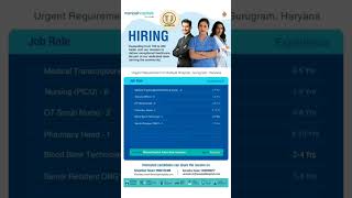 Hospital Job Vacancy 2025  Latest Job Vacancies 2025  Jobs For Freshers 2025  Private Job [upl. by Storer]