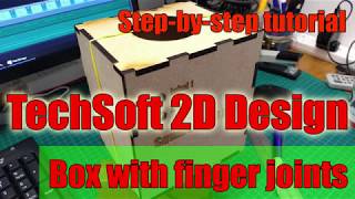 TechSoft 2D Design box with finger joints [upl. by Neomah]