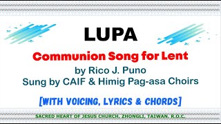 Lupa Communion Song for Lent with lyrics amp chords by Basil Valdez [upl. by Ahsauqal]