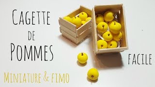 CAGETTE DE POMMES MINIATURES FIMO ET BOIS [upl. by Ebaj417]