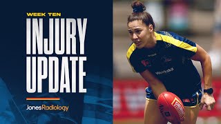 AFLW Jones Radiology Injury Update R10 [upl. by Aronoel288]