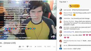 Onision Live Stream About Sarah 01052019 [upl. by Dorkas]