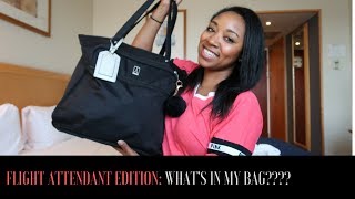 Whats In My Work Bag  FLIGHT ATTENDANT EDITION  Tiffany Bland [upl. by Eillib]