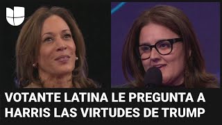 La historia de la pregunta de una latina a Harris sobre las virtudes de Trump en foro con Univision [upl. by Doolittle851]