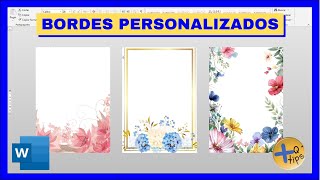 Cómo COLOCAR BORDES PERSONALIZADOS en WORD [upl. by Tsugua]