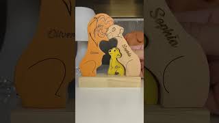 I LOVE them 🤩 woodart disney wooden lionking art artist woodartist personalizedgifts [upl. by Berty500]