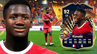 92 TOTS SBC Konate Have EA just dropped a TOP 5 CB 💪 FC 24 Player Review [upl. by Saihtam]