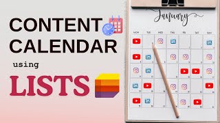 The Ultimate Content Calendar  Create using Microsoft Lists  efficiency365 [upl. by Delcina]