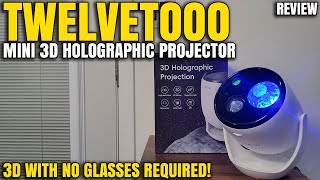 3D With No Glasses Required  Twelvetooo Mini 3D Holographic Projector Review [upl. by Anitsirc]