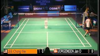 SF  MS  LEE Chong Wei vs Jan O JORGENSEN  2013 Badminton Superseries Finals [upl. by Gan]