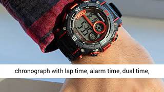 Armitron Sport Mens 408284 Digital Chronograph Watch [upl. by Llimaj]