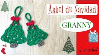 🎄Tutorial Colgante Árbol de Navidad GRANNY tejido a Crochet🎄 Ganchillo Christmas tree [upl. by Nolahc]