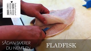 FILETÉR EN FLADFISK PÅ 3 MINUTTER  HOMEMADE [upl. by Wehrle]