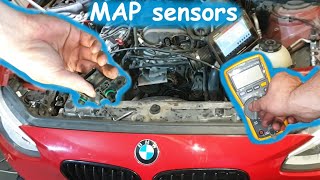 Charge amp Intake Pipe Pressure sensors  BMW 114i 116i F20 F21 IAT MAP [upl. by Erdnaet]