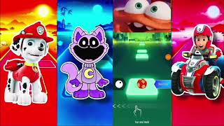 PJ Masks 🆚 Sonic the Hedgehog 🆚 Spidey 🆚 Rubble PAW Patrol 🎶 Tiles Hop EDM Rush [upl. by Allerie]