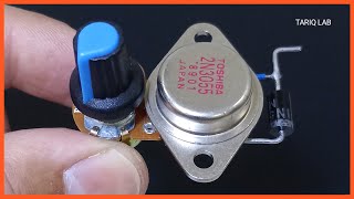 Adjustable Voltage Regulator Using 2N3055 Transistor  048V 10A [upl. by Enilarac]