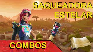 Combos da Saqueadora Estelar  Combos Fortnite [upl. by Asecnarf]