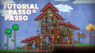 Construindo Casa Oriental pra NPC  Terraria [upl. by Yrogreg]