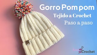 GORRO FÁCIL A CROCHET  Paso a paso  principiantes  Anncrochet [upl. by Warila]