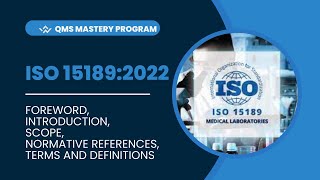 Training Session 1 Introduction to ISO 151892022 [upl. by Rosenquist498]